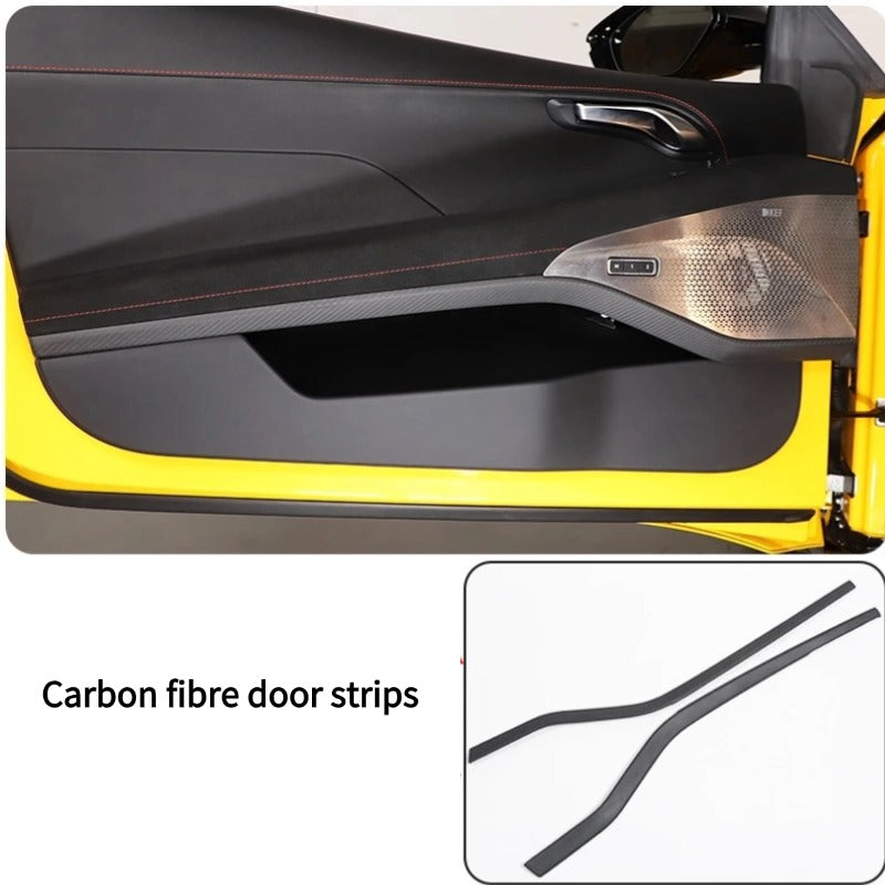 Carbon fibre protection for air conditioning vents & door handles for Lotus EMIRA