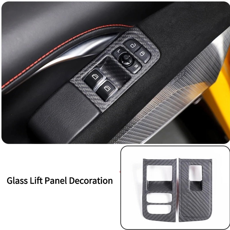 Carbon fibre protection for air conditioning vents & door handles for Lotus EMIRA
