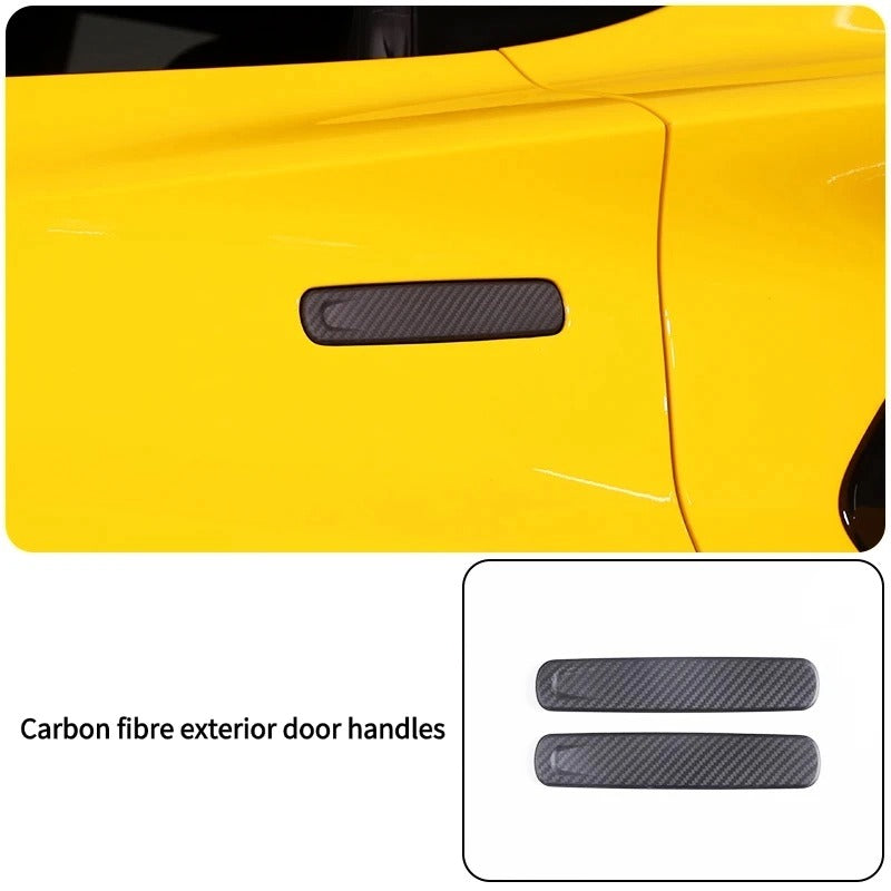 Carbon fibre protection for air conditioning vents & door handles for Lotus EMIRA