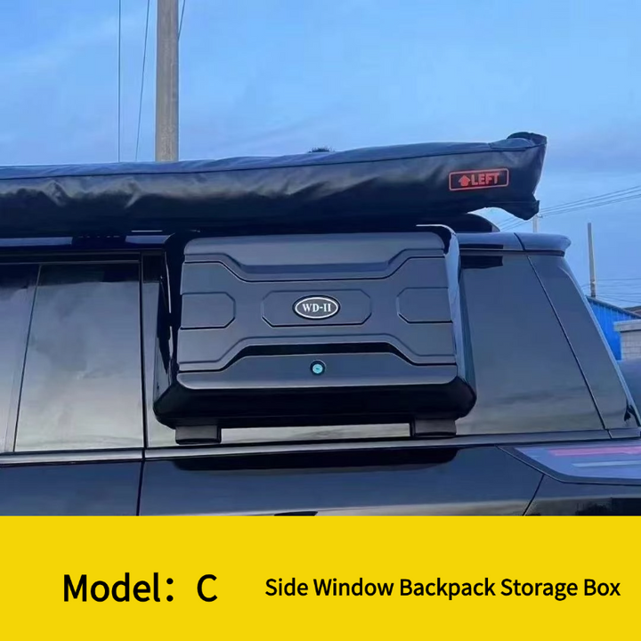 ROX 01 Car Ladder & Side Window Backpack Storage Box & Roof Travel Rack