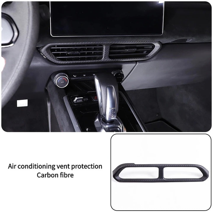 Carbon fibre protection for air conditioning vents & door handles for Lotus EMIRA