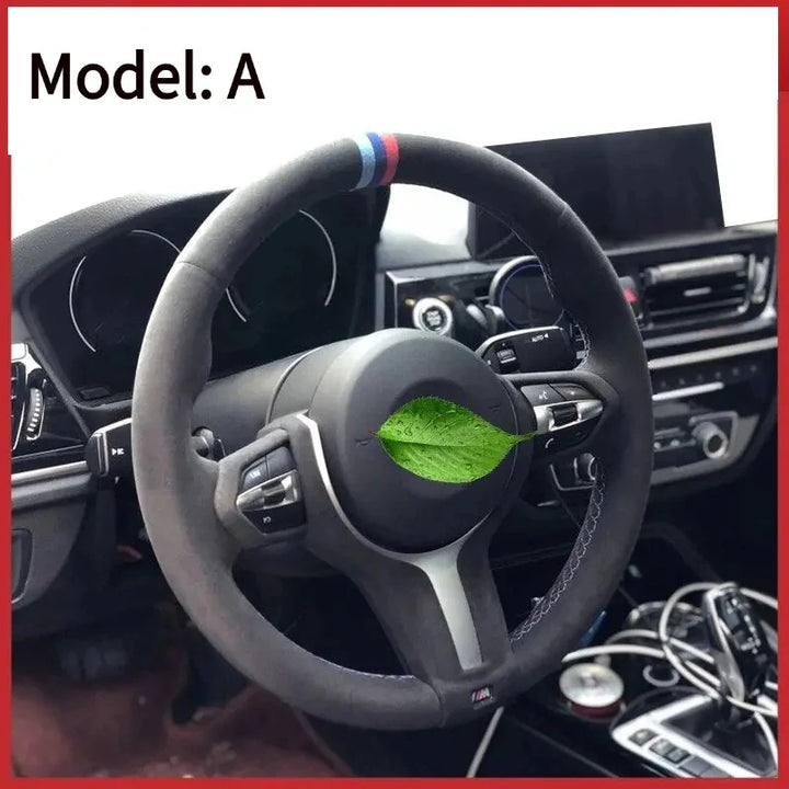 Hand Stitched Leather Steering Wheel Cover for Lotus