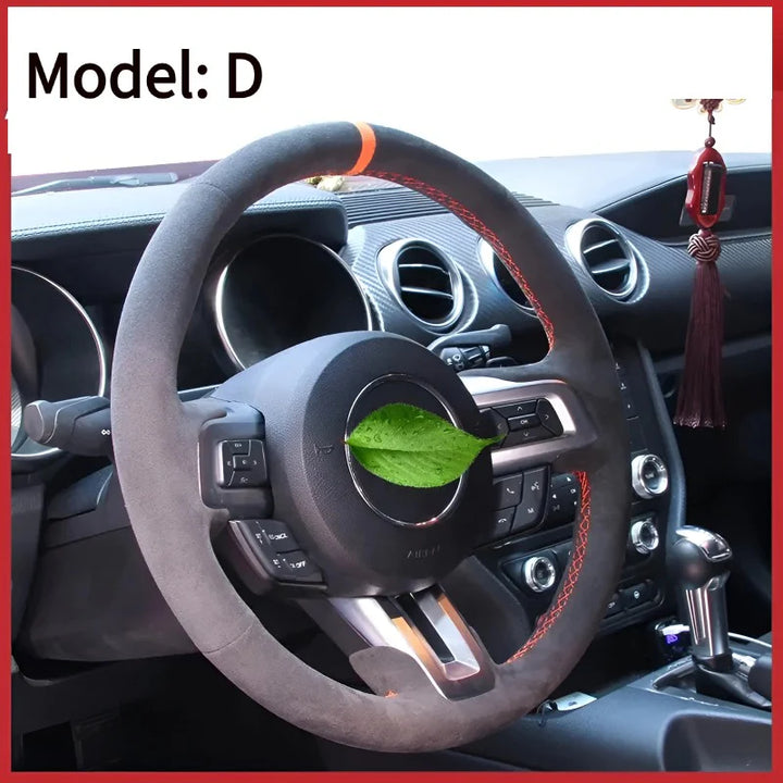 Hand Stitched Leather Steering Wheel Cover for Lotus